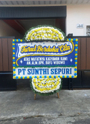 Papan Bunga Duka di Monta
